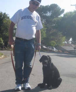 JP as a pup and his beloved Grandpa Larry